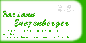 mariann enczenberger business card